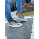 Beyaz & Krem Biyeli Sneakers 